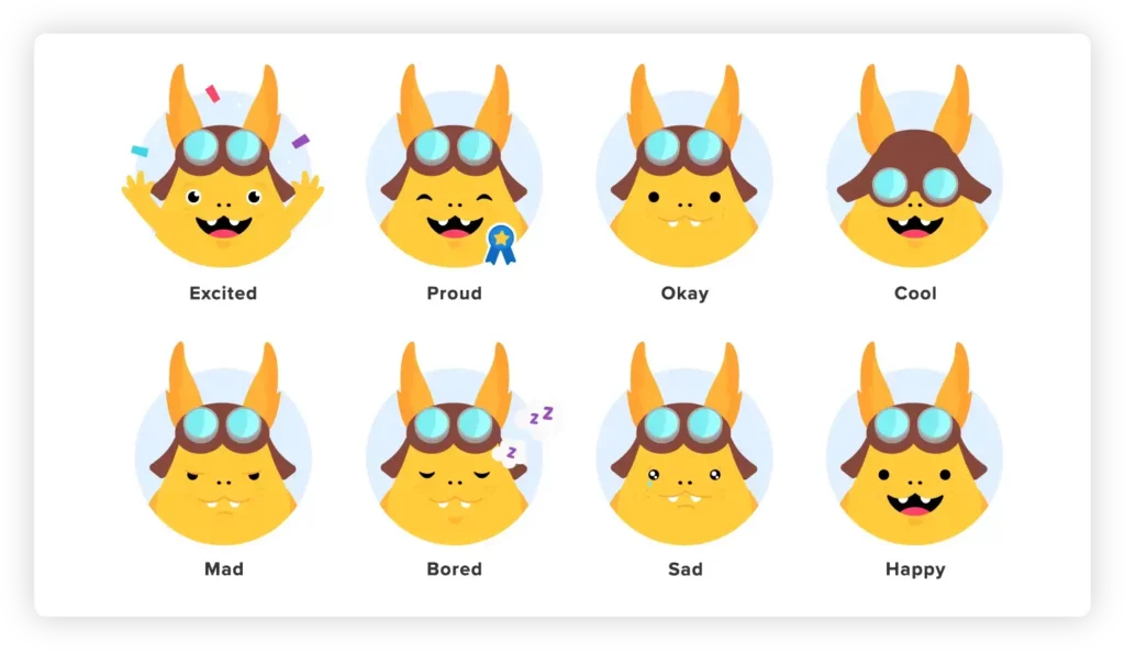 Rocky mood checkin faces